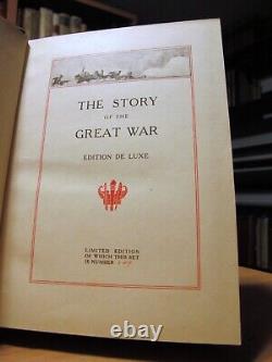 THE GREAT WAR Edition DeLuxe Limited Ed #149 LEATHER SET WWI Color Maps Medals