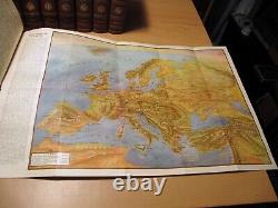 THE GREAT WAR Edition DeLuxe Limited Ed #149 LEATHER SET WWI Color Maps Medals