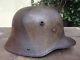 Totally Original Ww1 German Camouflaged Trench Helmet With Liner C1916