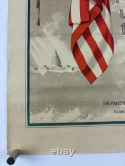 TO THE FIREMAN World War I Bond Poster (Fine) 1918 19x24 WW1 USA Firefighters