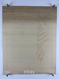 TO THE FIREMAN World War I Bond Poster (Fine) 1918 19x24 WW1 USA Firefighters