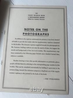 The FIRST WORLD WAR Photographic History Laurence Stallings Book Antique