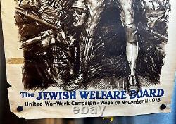 The Jewish Welfare Board Original 1918 World War 1 Poster Sidney Riesenberg