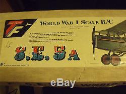 Top Flite WWI scale 2 x 1 RC airplane kit S. E. 5A vintage
