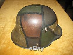Totally original WW1 German M1916 camouflage helmet