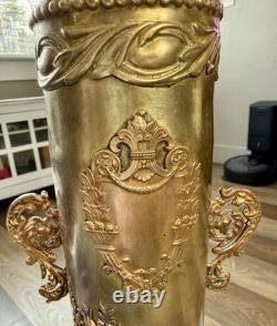 Trench Art Vase Ww1 French Canon 1916 Mgm 75 De C 630 L Bx Ornate Modele 1897