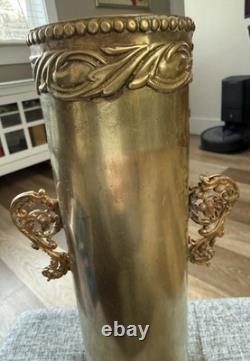 Trench Art Vase Ww1 French Canon 1916 Mgm 75 De C 630 L Bx Ornate Modele 1897