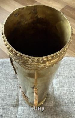Trench Art Vase Ww1 French Canon 1916 Mgm 75 De C 630 L Bx Ornate Modele 1897