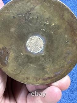 Two World War One Trench Art Brass Shell Vases Over 100 Years Old