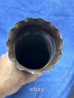 Two World War One Trench Art Brass Shell Vases Over 100 Years Old