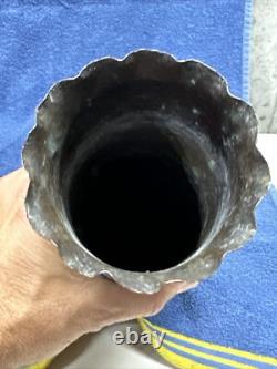 Two World War One Trench Art Brass Shell Vases Over 100 Years Old