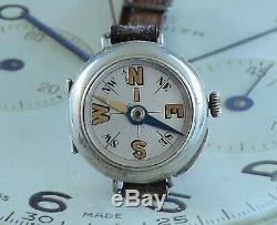 UBER RARE WW1 Trench Watch Compass Combination Watch Weird, Unusual & Superb
