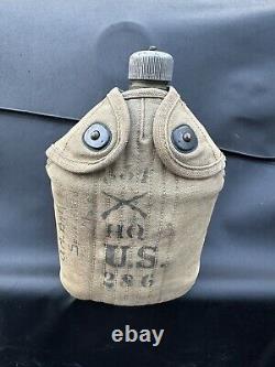 UNIT MARKED AND NAMED WW1 CANTEEN SET SPRINGFIELD, MA Vet