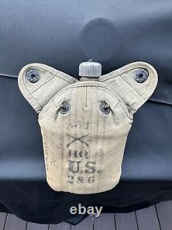 UNIT MARKED AND NAMED WW1 CANTEEN SET SPRINGFIELD, MA Vet