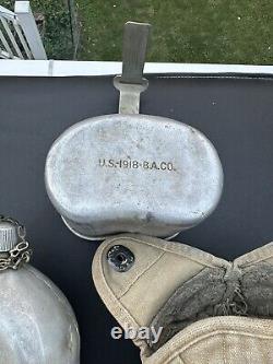 UNIT MARKED AND NAMED WW1 CANTEEN SET SPRINGFIELD, MA Vet