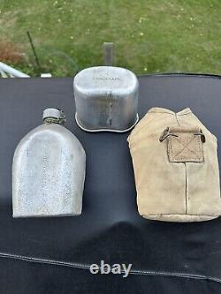 UNIT MARKED AND NAMED WW1 CANTEEN SET SPRINGFIELD, MA Vet