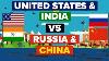 USA U0026 India Vs China U0026 Russia Who Would Win Army Military Comparison