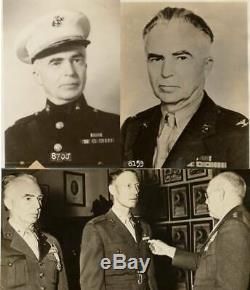 USMC General Lot WW1 5th Regiment WW2 China 4th Marine Rank Photo Hat EGAs Medal