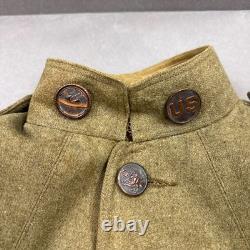 US Army Coat Mens 38 Olive WW I Motor Transport Corps MTC Winged Enlisted Named