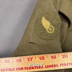 US Army Coat Mens 38 Olive WW I Motor Transport Corps MTC Winged Enlisted Named