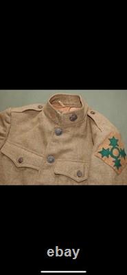US Army WW1 4TH INFANTRY DIVISION BADGED M-1917 WOOL SERVICE & COMBAT TUNIC Coat