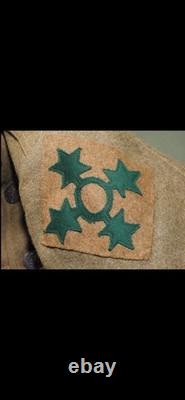 US Army WW1 4TH INFANTRY DIVISION BADGED M-1917 WOOL SERVICE & COMBAT TUNIC Coat
