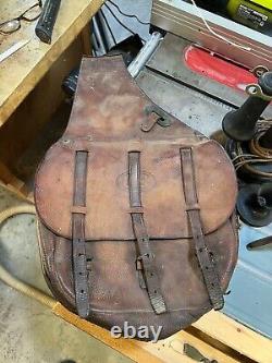 US Calvary Saddle Bags BOYT 1917 WWI Antique Leather US Military Saddle Bags