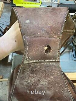 US Calvary Saddle Bags BOYT 1917 WWI Antique Leather US Military Saddle Bags