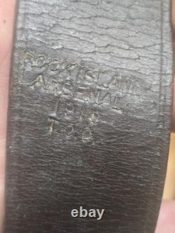 US Cavalryl Leather Back Strap With Crupper Marked RIA 1918 JPR, TOD