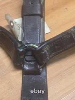 US Cavalryl Leather Back Strap With Crupper Marked RIA 1918 JPR, TOD