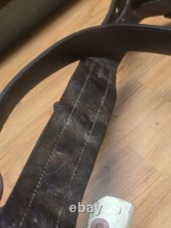 US Cavalryl Leather Back Strap With Crupper Marked RIA 1918 JPR, TOD