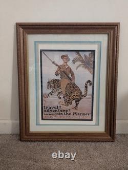 US Marines Recruiting Framed Poster, 23-1/2 x 19-1/2