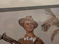 US Marines Recruiting Framed Poster, 23-1/2 x 19-1/2