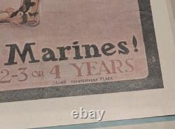 US Marines Recruiting Framed Poster, 23-1/2 x 19-1/2