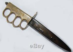 US WW1 `1918 AU LION Fighting Knife with original Scabbard