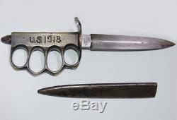 US WW1 `1918 AU LION Fighting Knife with original Scabbard