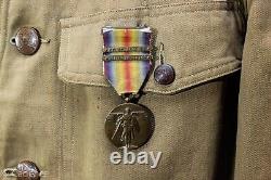 US WW1 3 Corps Medical Uniform Jacket W Pants BULLION Patches Victory Medal J420