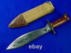 US WW1 Antique Old Bolo Fighting Knife with Scabbard