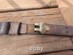 US WW1 M1907 Leather Sling Original 1918 Dated 1903 Springfield, WW2 M1 Garand