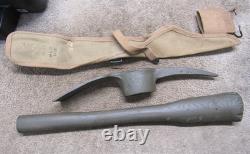 US WW1 Pick Ax Mattock M1910 with Handle & Case 1918 Dated H & P Mfg