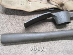 US WW1 Pick Ax Mattock M1910 with Handle & Case 1918 Dated H & P Mfg