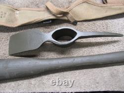 US WW1 Pick Ax Mattock M1910 with Handle & Case 1918 Dated H & P Mfg
