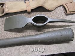 US WW1 Pick Ax Mattock M1910 with Handle & Case 1918 Dated H & P Mfg