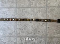 US WWI American Soldier's Hate Belt with 16 Mainly German Uniform Buttons