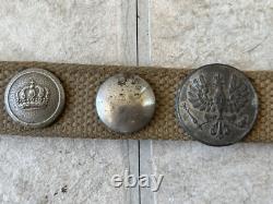 US WWI American Soldier's Hate Belt with 16 Mainly German Uniform Buttons