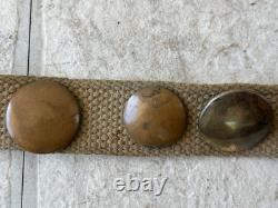 US WWI American Soldier's Hate Belt with 16 Mainly German Uniform Buttons