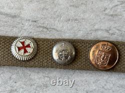US WWI American Soldier's Hate Belt with 16 Mainly German Uniform Buttons