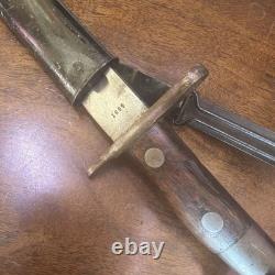 US WWI M1905 Bayonet & Covered Scabbard, US 1899