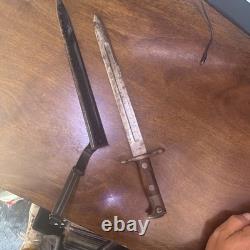 US WWI M1905 Bayonet & Covered Scabbard, US 1899