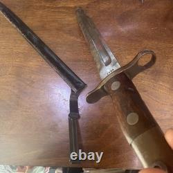 US WWI M1905 Bayonet & Covered Scabbard, US 1899